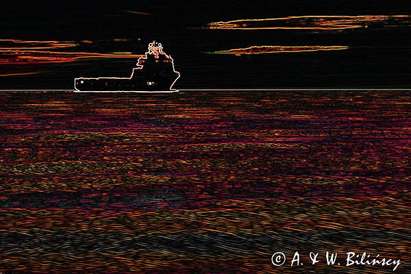 Statek kontenerowiec na Bałtyku