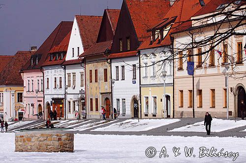 Bardiów, Bardiejów, Bardyjów, Bardejów, słow. Bardejov, niem. Bartfeld, węg. Bártfa, czes. Bardijov lub Bardějov, cyg. Bartwa, kamienice przy Rynku, Słowacja