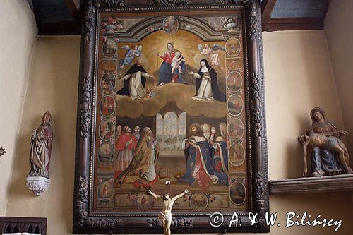 ołtarz boczny w kościele w Fouesnant, Finistere, Bretania, Francja