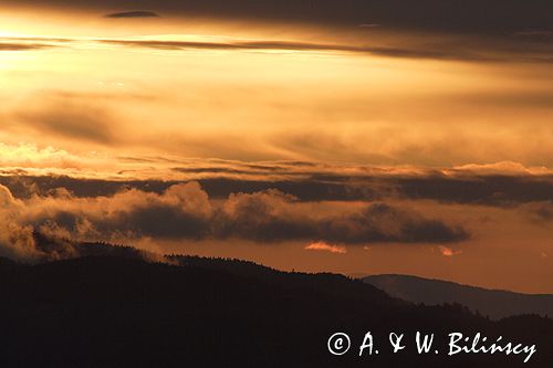Gorce wschód słońca na Polanie Zielenica