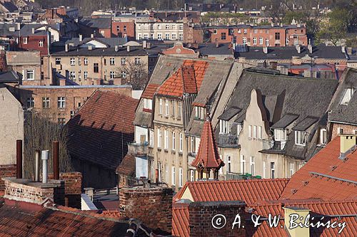 Grudziądz, panorama miasta ze wzgórza Zamkowego