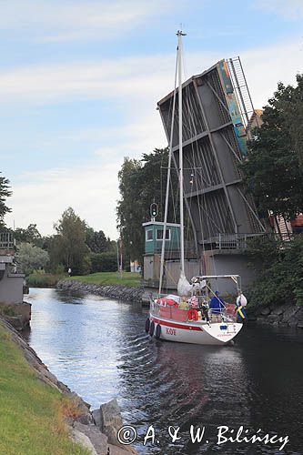 most podnoszony, Harnosand, Szwecja, Zatoka Botnicka, Hoga Kusten, Wysokie Wybrzeże