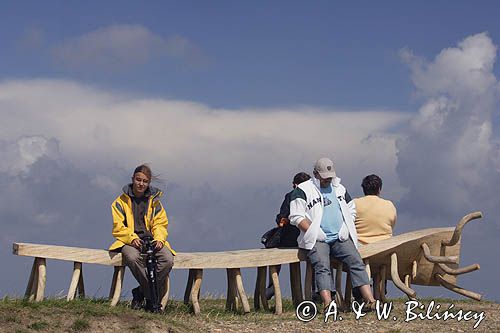 ławka, wyspa Hiddensee, Mecklenburg-Vorpommern, Bałtyk, Niemcy