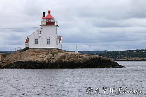 Latarnia morska Homlungen, Skagerrak, Południowa Norwegia, Ytre Hvaler Park Narodowy