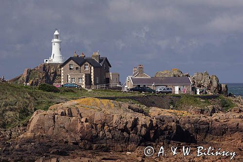 latarnia morska La Corbiere, wyspa Jersey, Channel Islands, Anglia, Wyspy Normandzkie, Kanał La Manche