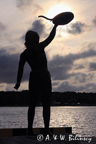 figurka chłopca w porcie Kłajpeda, Litwa