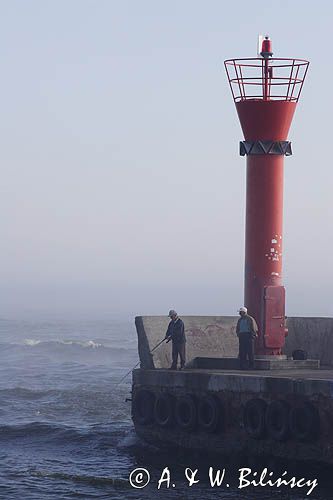 Łeba, główki portu