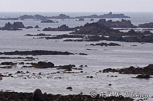 koło wyspy Lihou koło wyspy Guernsey, Channel Island, Kanał La Manche