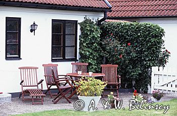 kącik w ogródku przydomowym Kappelshamn Gotland Szwecja