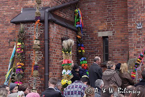 Rabka, palmy wielkanocne, Niedziela Palmowa, kościół pw św Marii Magdaleny