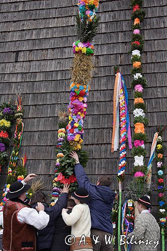 Rabka, palmy wielkanocne, Niedziela Palmowa, kościół pw św Marii Magdaleny