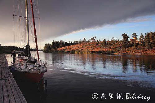 port, przystań w Ratan, Szwecja, Zatoka Botnicka
