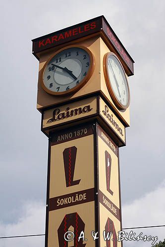 Ryga, zegar na bulwarze Wolności, Nowe Miasto, Łotwa