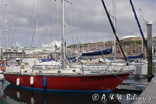s/y Safran, Trismus 37, na wyspie Jersey w marinie w St. Hellier, Channel Islands, Anglia, Wyspy Normandzkie, Kanał La Manche