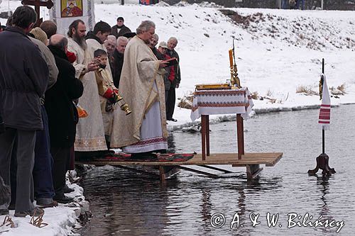 Sanok, prawosławne święto Jordanu, święcenie wody nad Sanem