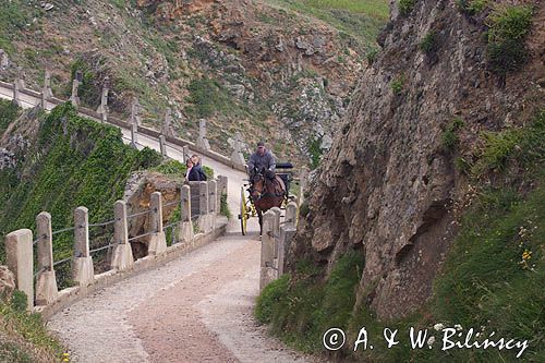 most la Coupee między wyspami Sark i Little Sark, Channel Islands, Anglia, Wyspy Normandzkie, Kanał La Manche