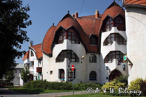 Sarospatak, budynki modernistyczne, zaprojektowane przez Imre Makovecza, Węgry