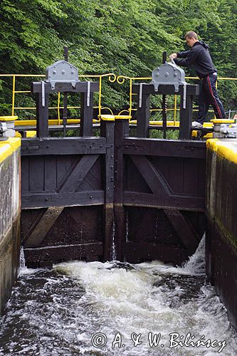 kanał Ostródzki, śluza Mała Ruś, kanał Ostródzko-Elbląski, Mazury
