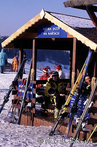 Biały Krzyż, Szczyrk, narciarze