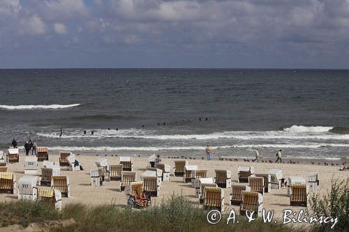 plaża w Heringsdorf na wyspie Uznam, Niemcy
