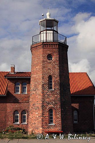 przylądek Vente, latarnia morska i stacja ornitologiczna, Zalew Kuroński, Ujście Niemna, Litwa Cape Vente, lighthouse, Curonian Lagoon, Neringa, Lithuania