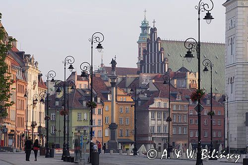 Warszawa, Krakowskie Przedmieście i Plac Zamkowy, Kolumna Zygmunta i kamienice Starówki, Katedra św. Jana
